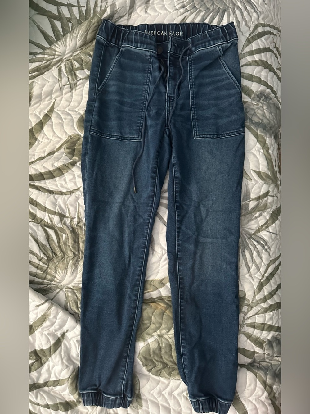 American Eagle Outfitters Blue Women's Jeggings with Drawstring SHORT LENGTH